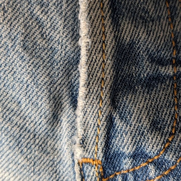 VTG 2006 Levis 501XX Distressed Patina Light Wash Straight Cropped Denim - 33x25 - Picture 14 of 15